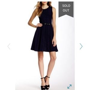 Navy Jessica Simpson fit and flare dress